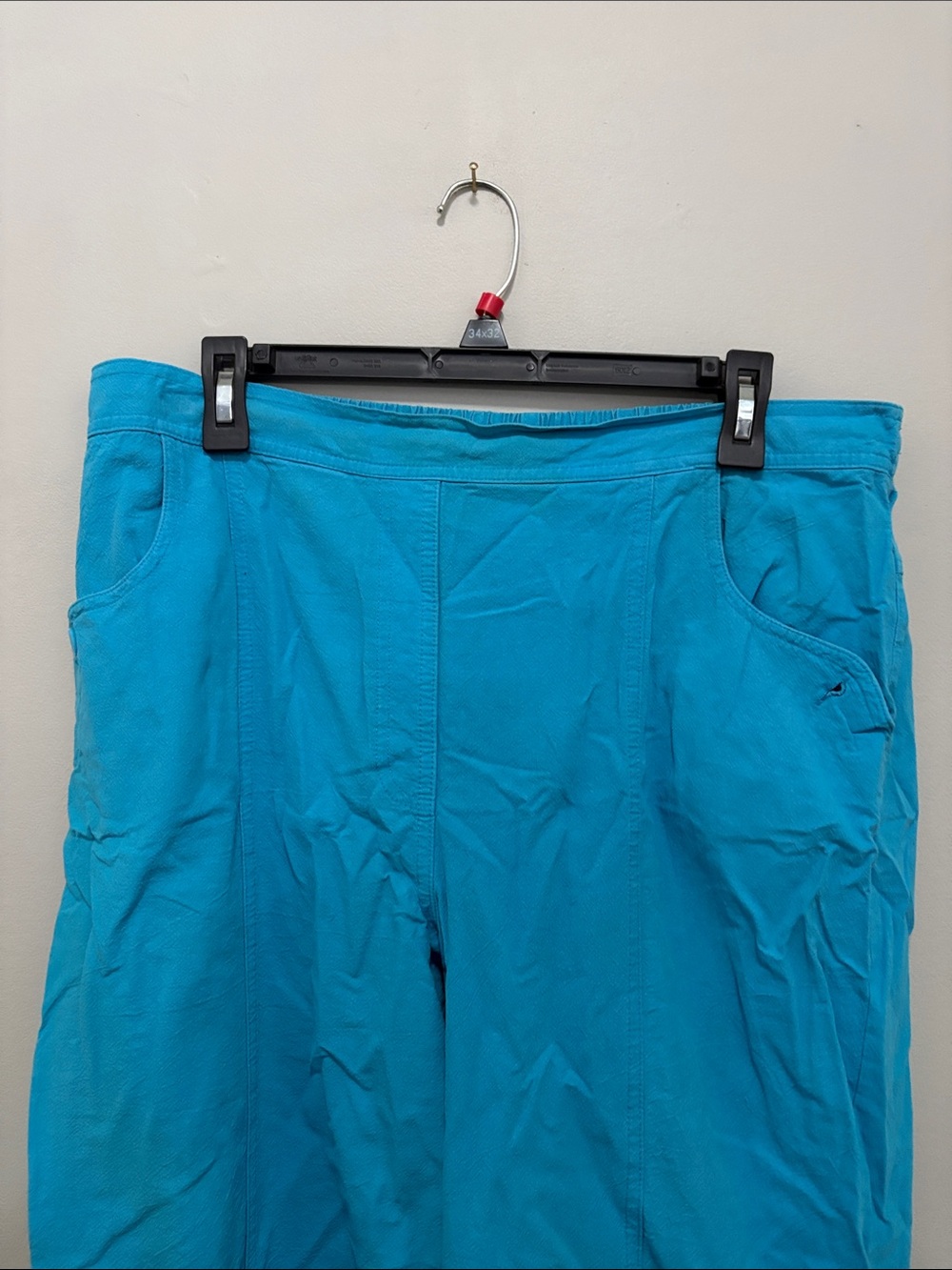 Alfred Dunner Teal Cotton Pants - Picture 8 of 9